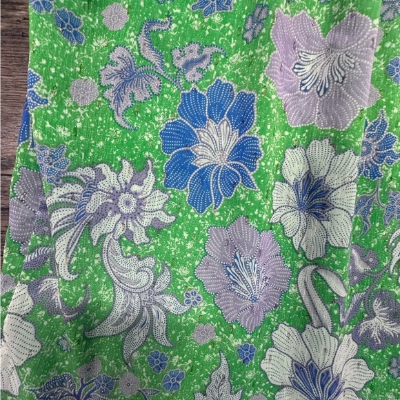 Joie Green and Blue Floral Blouse - Picture 8 of 9